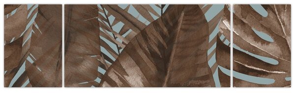 Obraz - Palmové listy, aquarel (170x50 cm)