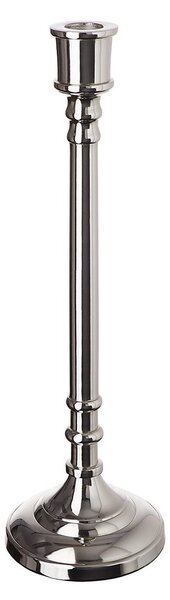 PURE CLASSICS Svícen na dlouhou svíčku 31 cm - stříbrná
