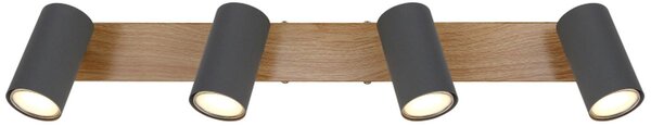 Globo Lighting Robby stropní světlo 4x35 W dřevo-grafitová 57911-4G