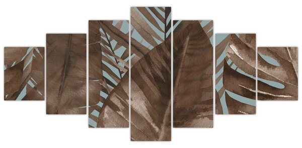 Obraz - Palmové listy, aquarel (210x100 cm)