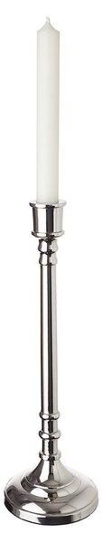 PURE CLASSICS Svícen na dlouhou svíčku 31 cm - stříbrná