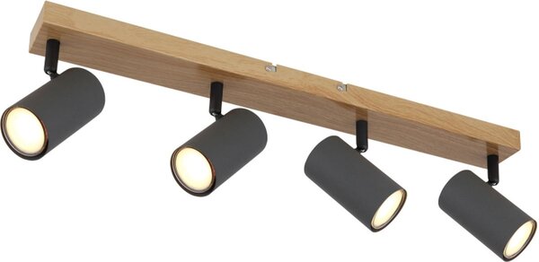 Globo Lighting Robby stropní světlo 4x35 W dřevo-grafitová 57911-4G