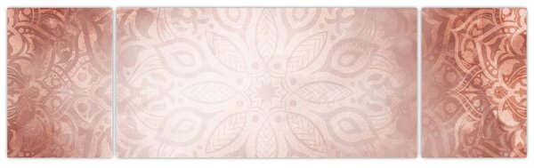 Obraz - Růžová mandala (170x50 cm)