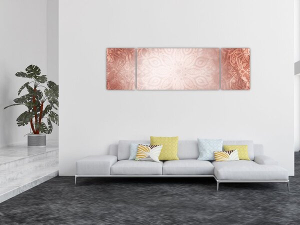 Obraz - Růžová mandala (170x50 cm)