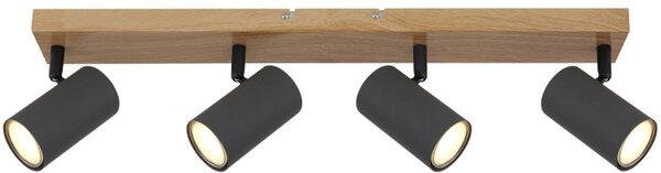Globo Lighting Robby stropní světlo 4x35 W dřevo-grafitová 57911-4G