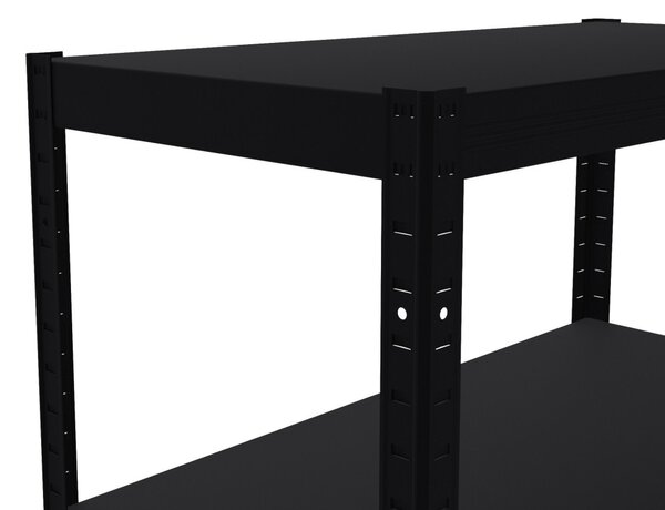 Kovový regál Biedrax 40 x 60 x 180 cm, černý - 6 polic kovových
