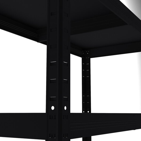 Kovový regál Biedrax 40 x 60 x 180 cm, černý - 6 polic kovových