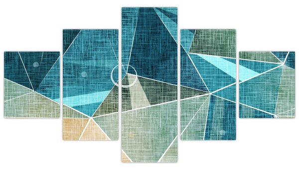 Obraz - Tyrkysová abstrakce (125x70 cm)