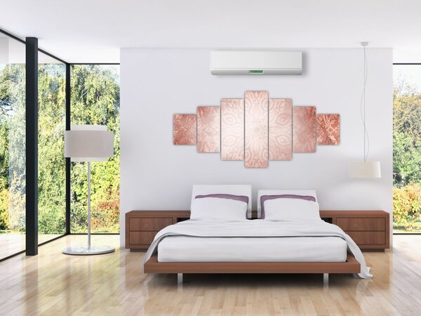 Obraz - Růžová mandala (210x100 cm)