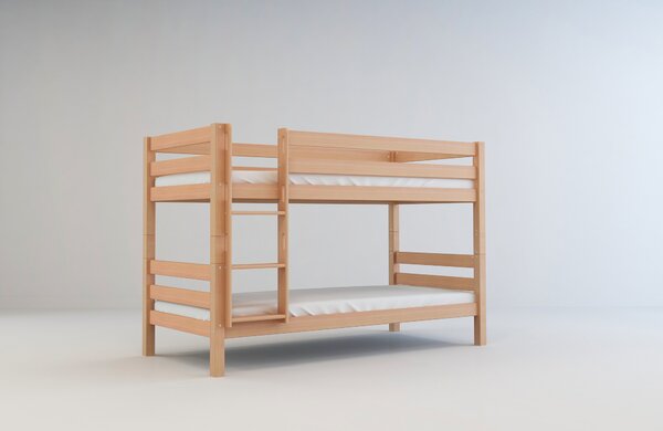 Dětská patrová postel z MASIVU BUK - MARK 200x90cm - přírodní