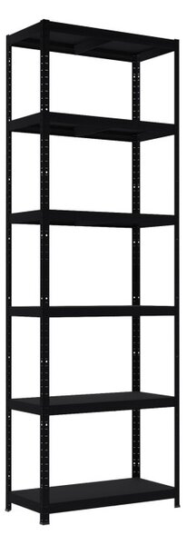 Kovový regál do spíže Biedrax 40 x 60 x 210 cm, černý - 6 polic kovových
