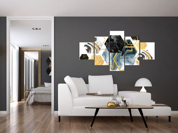 Obraz - Mnohoúhelníky (125x70 cm)