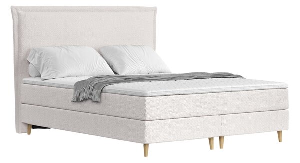 Maison de Rêve Světle béžová čalouněná postel boxspring CALMA 140 x 200 cm