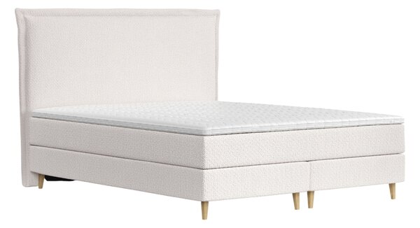 Maison de Rêve Světle béžová čalouněná postel boxspring CALMA 140 x 200 cm