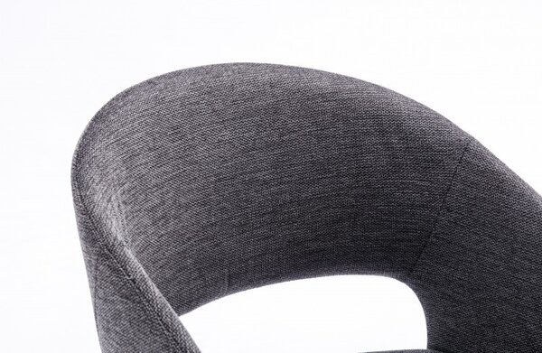 Skandinávská moderní jídelní židle Lena s šedým čalouněním a hnědým dřevěnýma nohama 79cm