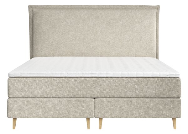 Maison de Rêve Béžová čalouněná postel boxspring CALMA 140 x 200 cm