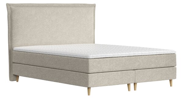 Maison de Rêve Béžová čalouněná postel boxspring CALMA 140 x 200 cm