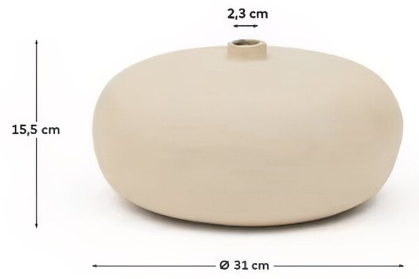 Bílá váza Kave Home Nivala ø 31 cm