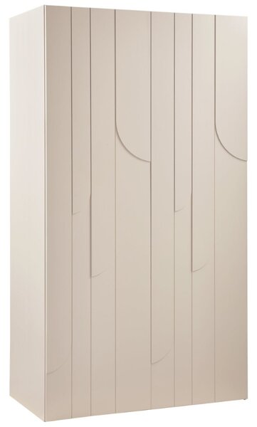 -25 % Dny MOMENTI– WOOOD Světle béžová dřevěná skříň Rain 200 x 110 cm