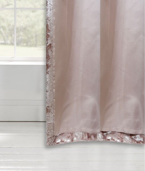 Růžové závěsy v sadě 2 ks 168x137 cm Crushed Velvet – Catherine Lansfield