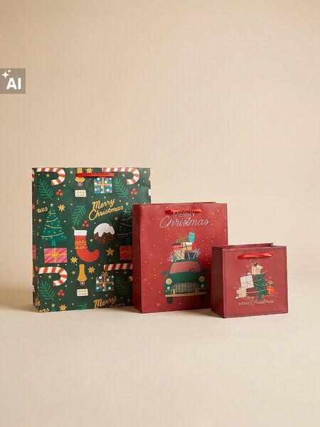 Sinsay - Vánoční dárkové tašky 9 pack - vícebarevná