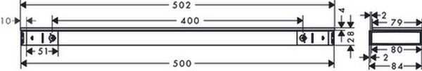 Hansgrohe Rainfinity 500 police 26844000 50 cm chrom/zrcadlové sklo