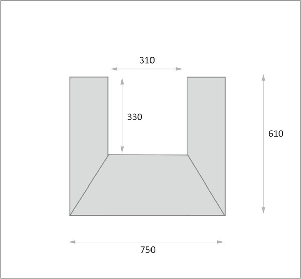 Originální květináč TRIANGLE, výška 61 cm, černá, outlet