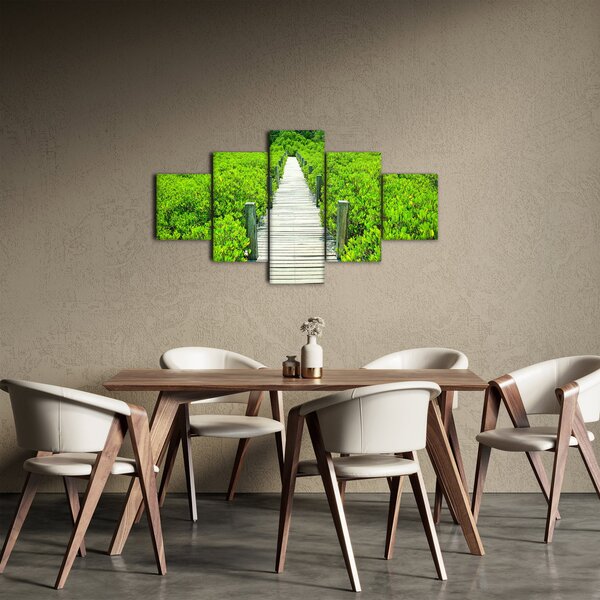 Obraz - dřevěný chodník (125x70 cm)