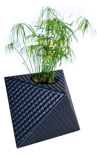 Originální květináč TRIANGLE, výška 61 cm, černá, outlet
