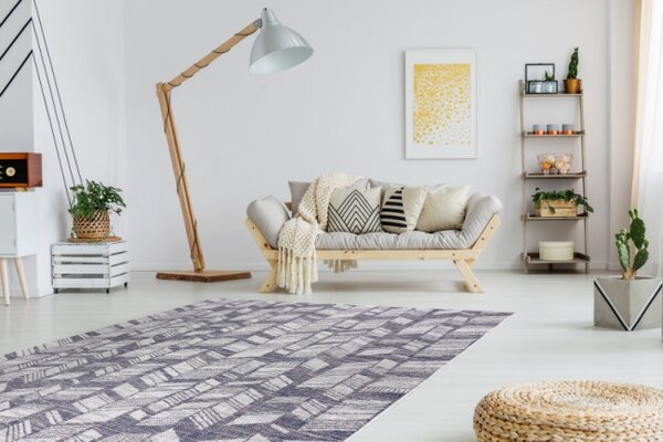 Koberec SIZAL SION Chevron 22180 ecru/nebeský/růžový