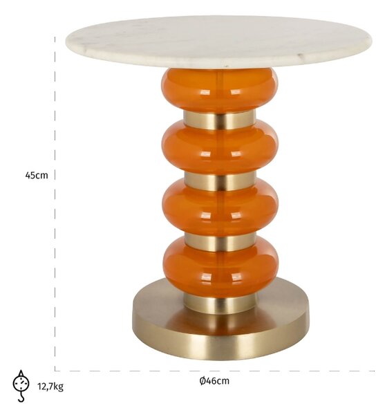 Richmond Mramorový odkládací stolek Boann 46 cm
