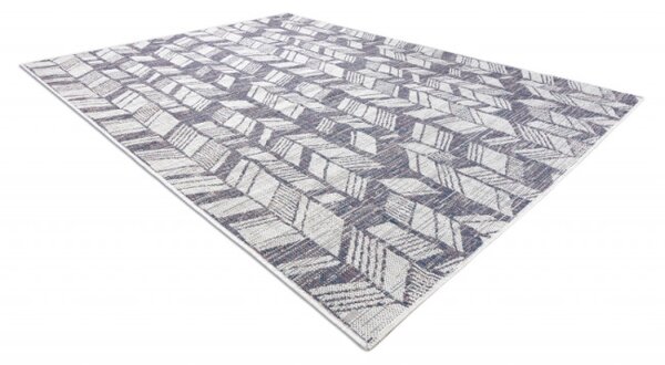 Koberec SIZAL SION Chevron 22180 ecru/nebeský/růžový