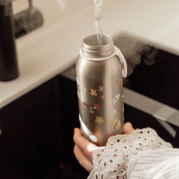 Dětská nerezová lahev, 350ml, Mepal, květiny