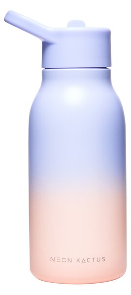 Dětská nerezová láhev, 340ml, Neon Kactus, fialovo/oranžová