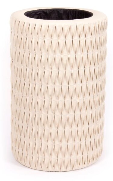 Moderní květináč BOTTEGA, výška 70 cm, krémová, outlet