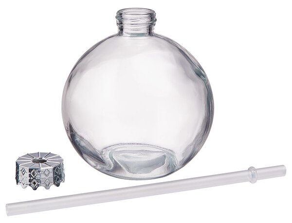 SANTA'S BUBBLE Skleněná koule s brčkem - čirá