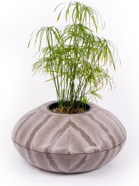 Interiérový květináč VELA, výška 85 cm, šedý, outlet