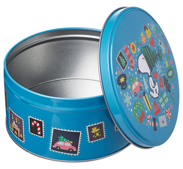 PEANUTS Dóza kulatá Snoopyho Vánoce 13,5 cm