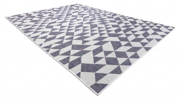 Koberec SIZAL SION geometric 22373 ecru/nebeský/růž
