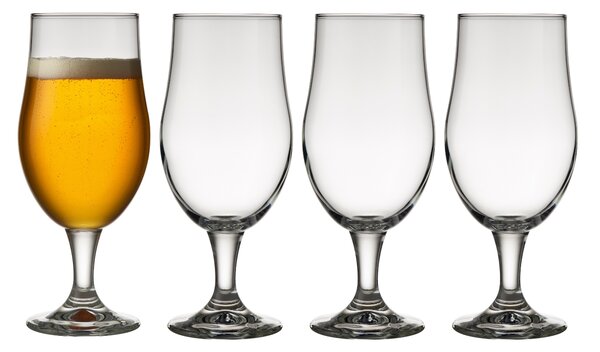 Lyngby Glas Set čtyř sklenic na pivo Juvel 490 ml