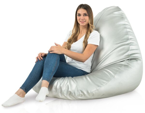 Sedací vak DROP XXL silver