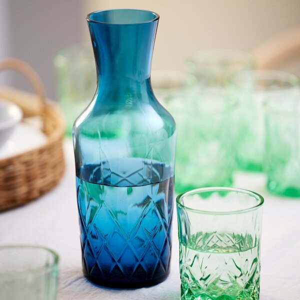 Lyngby Glas Modrá skleněná karafa Sorrento 1 l
