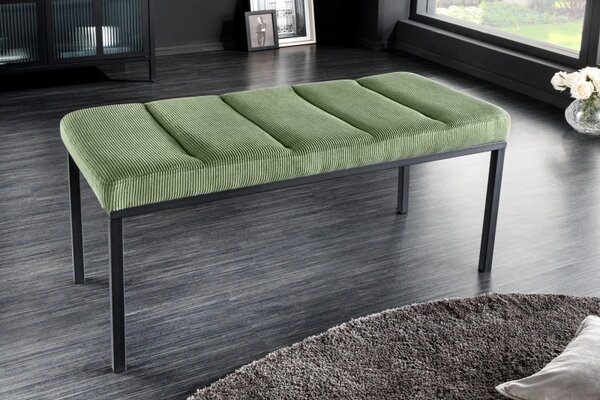 Designová čalouněná lavice Soreli zelený manšestr 80cm