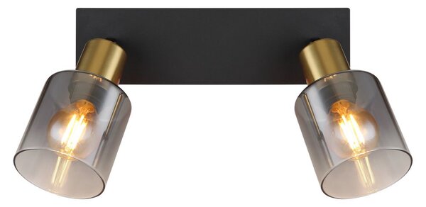Globo Lighting Hollys stropní světlo 2x40 W černá-zlatá 54310-2