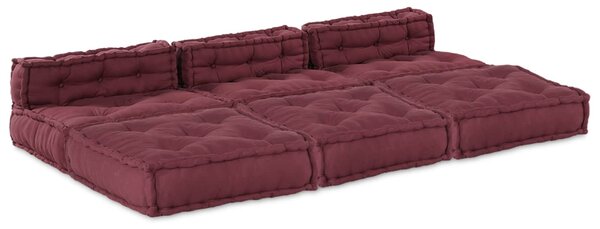 Modulová pohovka 4 pcs Bordó Textil