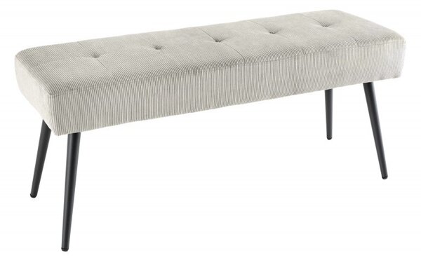Moderní lavice Soreli v provedení světle šedý manšestr 100cm