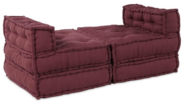 Modulová pohovka 4 pcs Bordó Textil