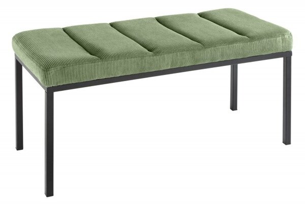 Designová čalouněná lavice Soreli zelený manšestr 80cm