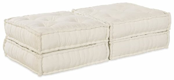 Modulová pohovka 2 pcs Krémová 140 x 70 x 36 cm Textil