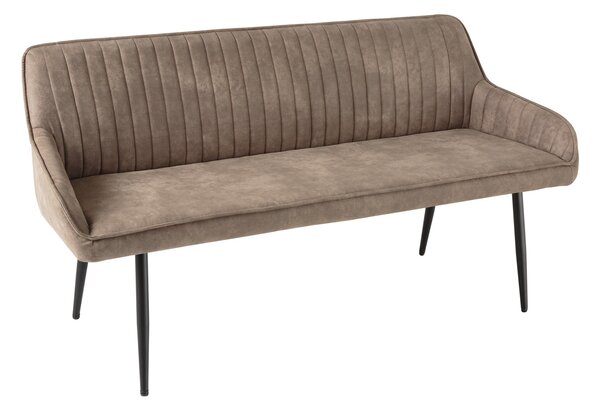 Moderní designová lavice Vittel s béžovým prošívaným potahem z mikrovlákna 160cm